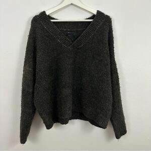 ASOS Design Black Pullover V-Neck Sweater Women's Size M